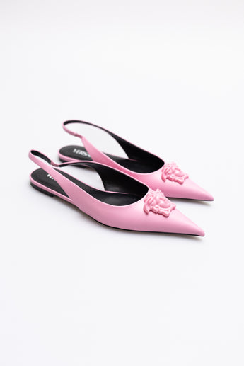 Versace Medusa Pink Pointed Flat