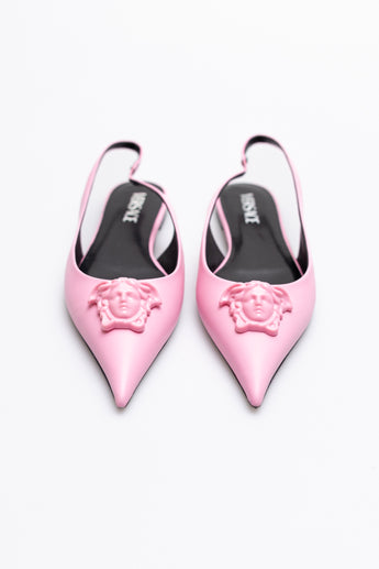 Versace Medusa Pink Pointed Flat