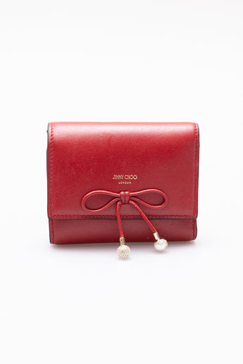 Jimmy Choo Marinda Compact Wallet Ruby Red