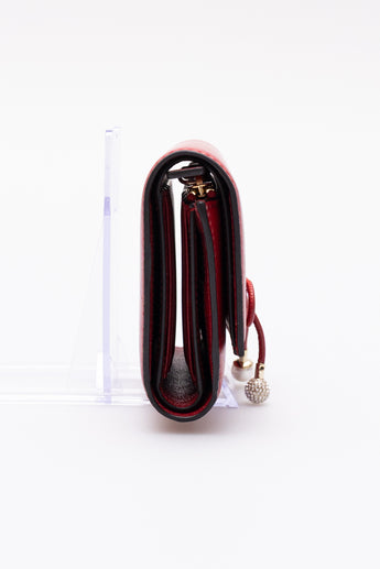 Jimmy Choo Marinda Compact Wallet Ruby Red