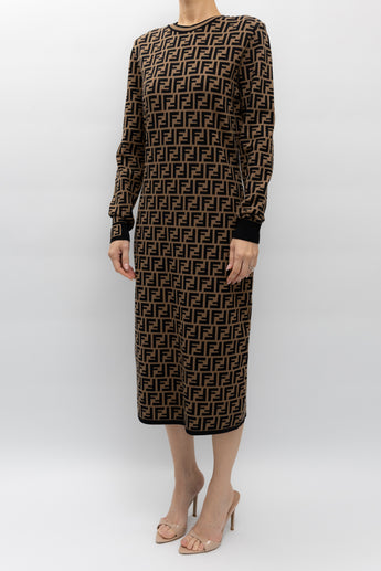 Fendi FF Logo Knit Dress