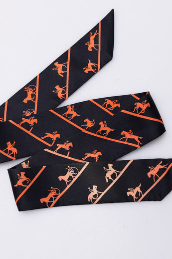 Hermes Duc Carriage Silk Twilly Scarf