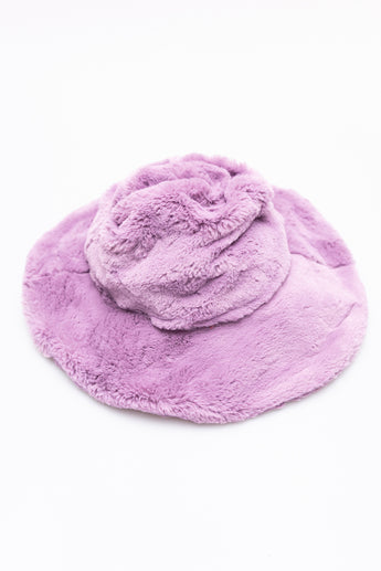 Tom Ford Faux Fur Large Brim Hat Lilac