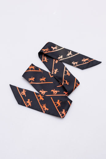 Hermes Duc Carriage Silk Twilly Scarf