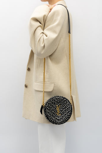 Saint Laurent Polka Dot Round Bag