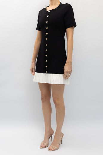 Sandro Short Knit Ruffle Dress