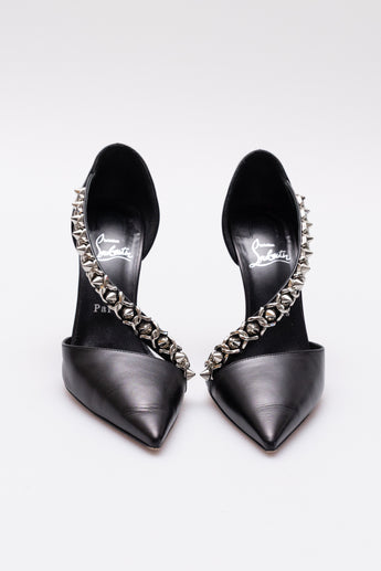 Christian Louboutin Deomina Chain Leather Pumps