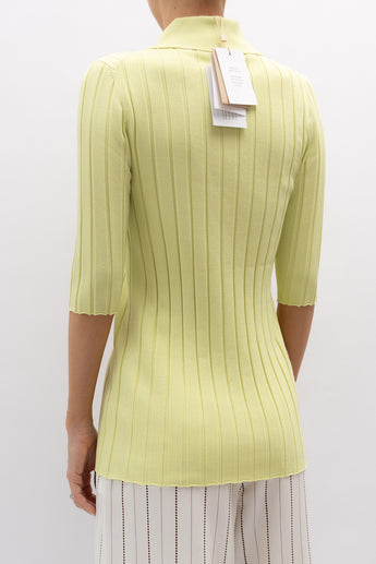 Oroton Half Sleeve Cardi in Pistachio