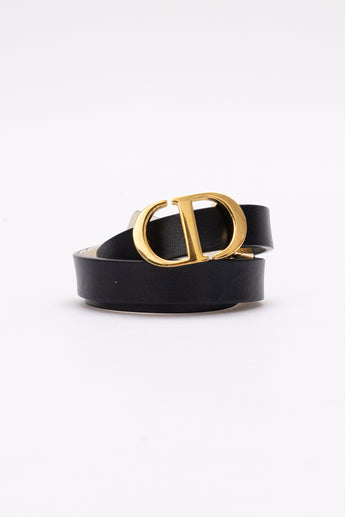 Dior 30 Montaigne Reversible Belt White / Black