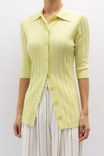 Oroton Half Sleeve Cardi in Pistachio
