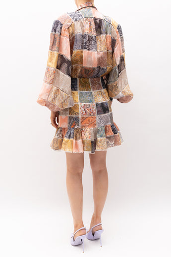 Zimmermann Ninety-Six Patchwork Paisley Mini Dress