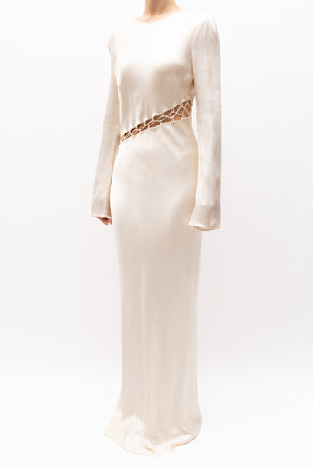 Shona Joy Asym Lace Up Maxi Dress