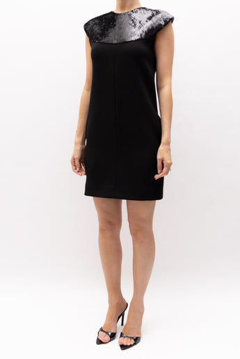Saint Laurent Sequinned Detail Mini Dress