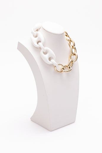 Scanlan Theodore Chunky Gold and Resin Necklace