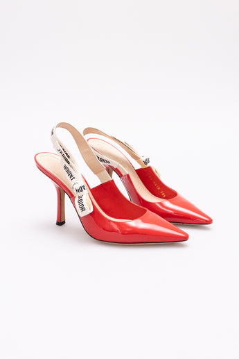 Dior J'Adior Slingback Pumps Patent Red