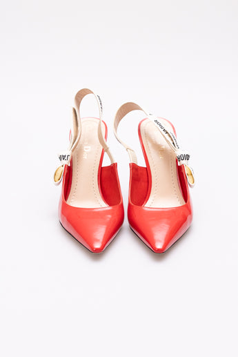 Dior J'Adior Slingback Pumps Patent Red