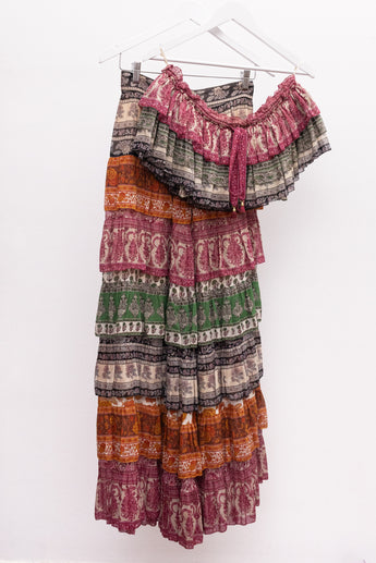 Zimmermann Amari Tiered Crop and Skirt