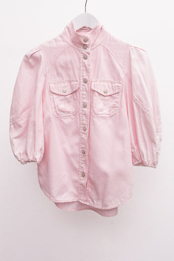 Zimmermann Button Down Blouse Pink