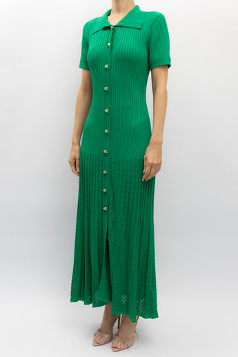 Sandro Lorel Knitted Dress Green