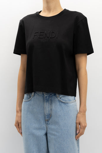 Fendi Cropped Short-Sleeve T-Shirt
