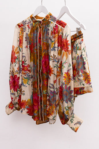 Zimmermann Ginger Relaxed Floral Silk Set