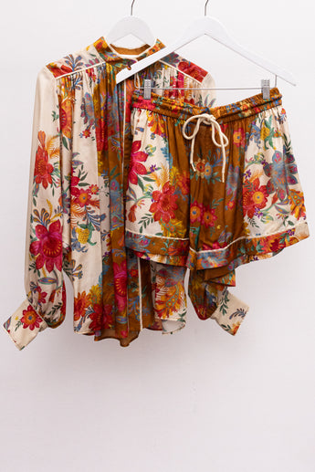 Zimmermann Ginger Relaxed Floral Silk Set