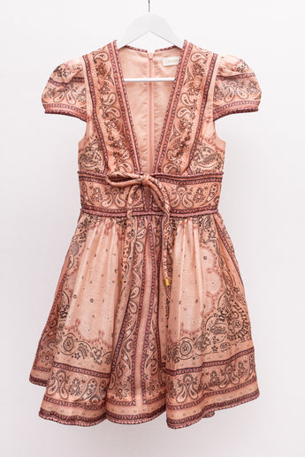 Zimmermann Matchmaker Structured Mini Dress Pink Bandana