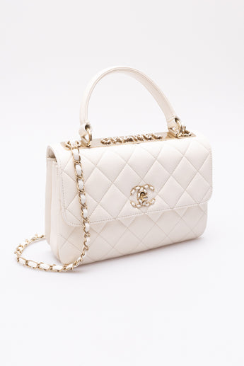Chanel Small Trendy CC Flap Bag White
