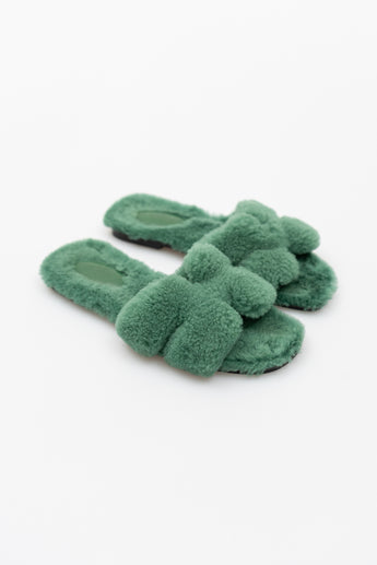 Hermes Oran Shearling Sandals