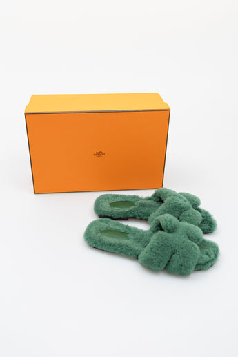 Hermes Oran Shearling Sandals