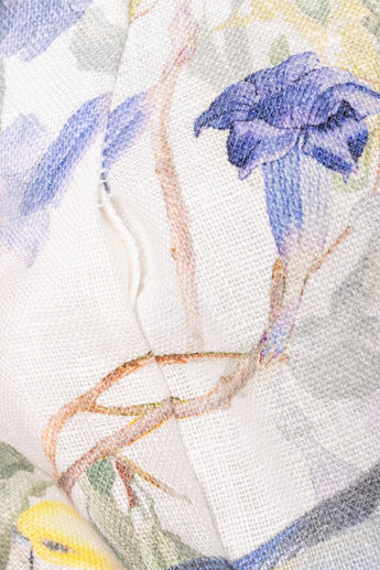 Zimmermann Natura Linen Floral Belted Mini Dress