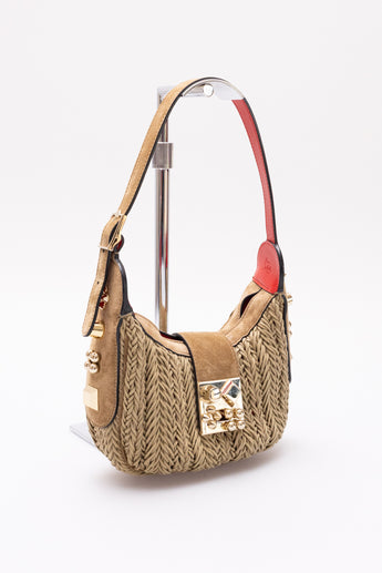 Christian Louboutin Carasky Woven Shoulder Bag