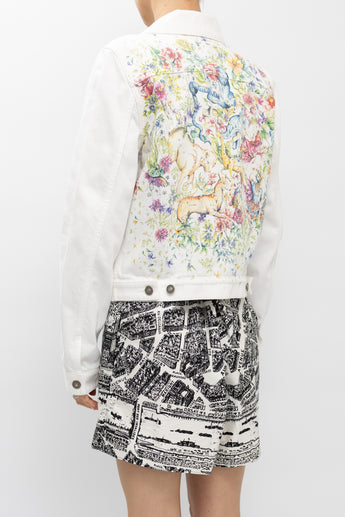 Dior Printed Floral Denim Jacket
