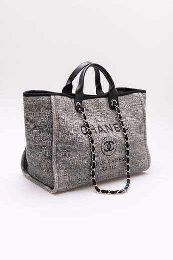 Chanel Large Deauville Tote Charcoal