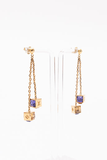 Louis Vuitton Gamble Crystal Earrings and Bracelet