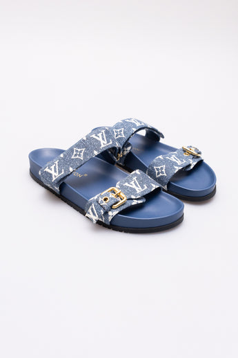 Louis Vuitton Bom Dia Flat Comfort Mule Blue