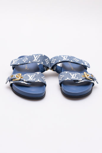 Louis Vuitton Bom Dia Flat Comfort Mule Blue