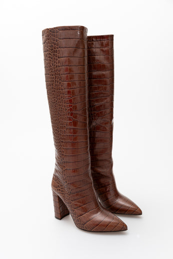 Paris Texas Block Heel Knee High Boot