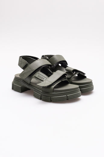 Ganni Platform Sandals Green