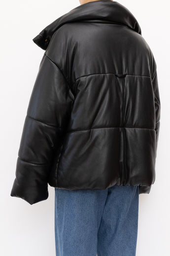 Nanushka Hide Faux Leather Puffer Jacket