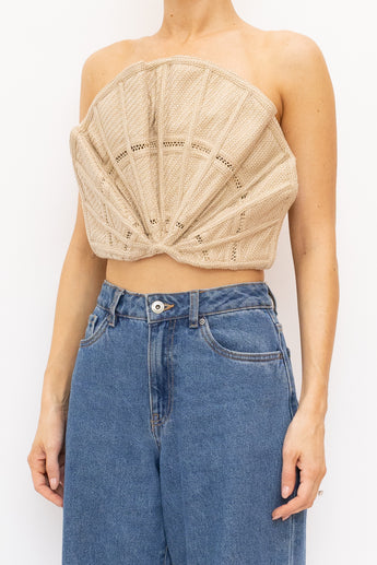 Andres Otalora Raffia Crop Top