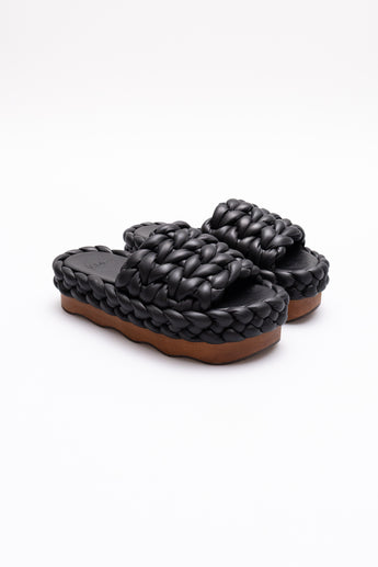 Chloe Woody Braided Leather Sandal