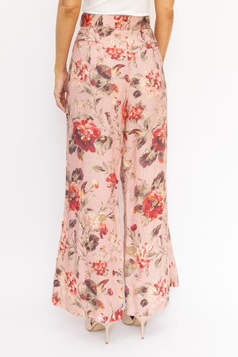 Zimmermann Floral Print Linen Trousers