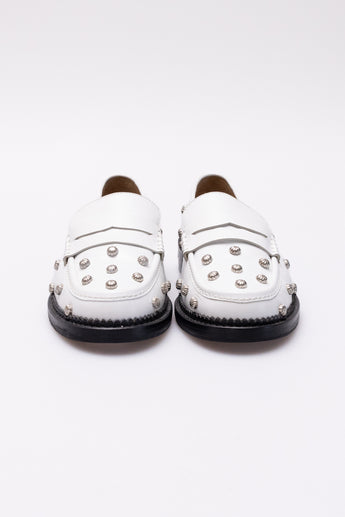 Toga Pulla Stud Detail Loafer White