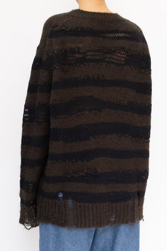 Acne Studios Distressed Striped Knit