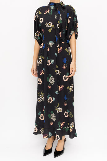 Red Valentino Floral Print Long Dress