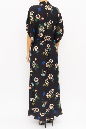 Red Valentino Floral Print Long Dress