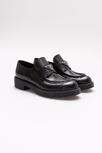 Prada Leather Loafers Black