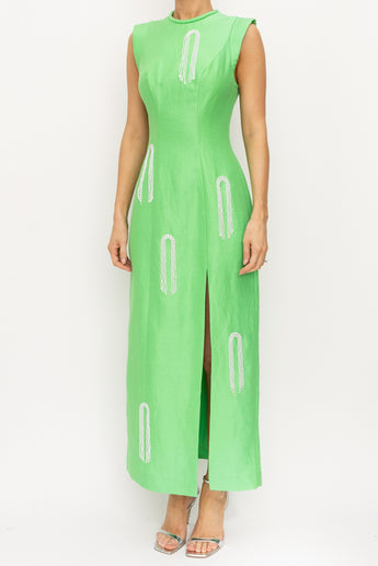 Alemais Dazzle Midi Dress Green