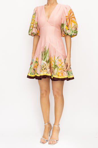 Alemais Papaya Mini Dress Pink